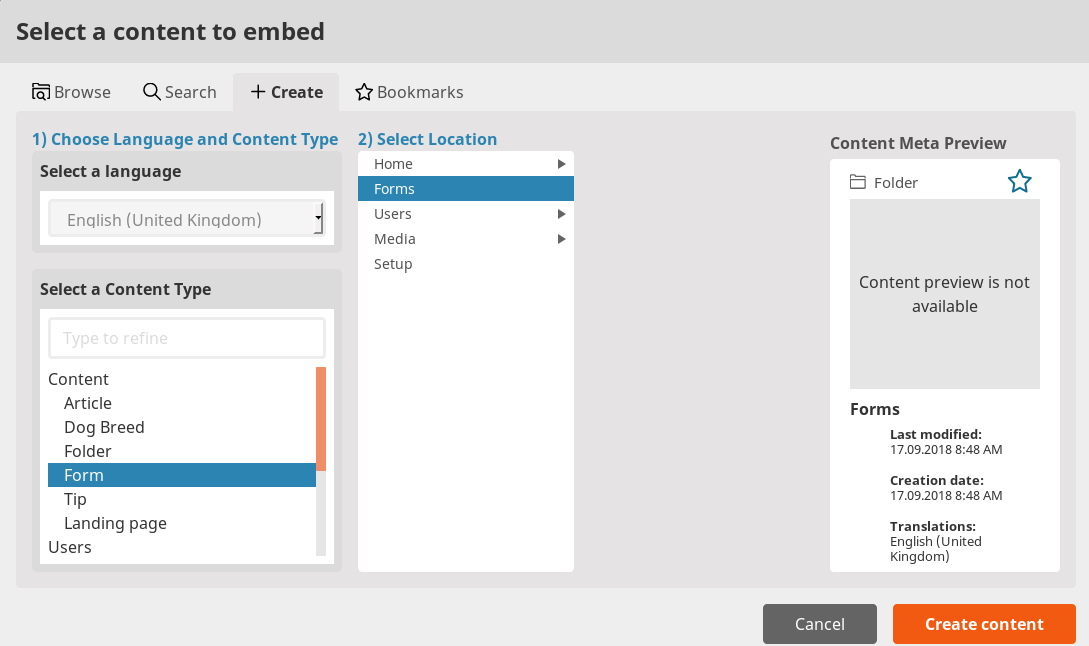 Creating a Form on the Fly